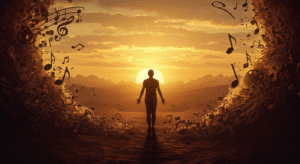 Warm artistic scene showing the value of real human-made piano music in a digital world.
