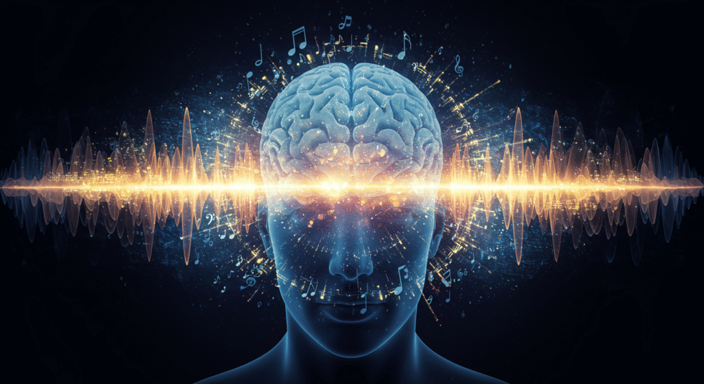 Abstract image about psychology of music